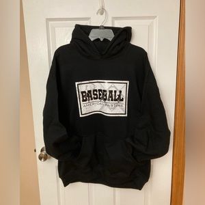 Black baseball hoodie, Men’s XL (NWOT)